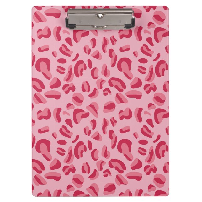Carpeta De Pinza Patrón de leopardo rosa (Anverso)