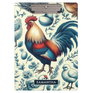 Carpeta De Pinza Patrón de listado de la granja retro