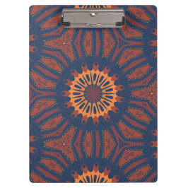 Carpeta De Pinza Patrón de Mandala Boho Bloom