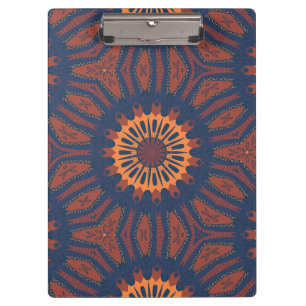 Carpeta De Pinza Patrón de Mandala Boho Bloom