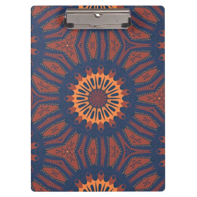 Carpeta De Pinza Patrón de Mandala Boho Bloom (Anverso)