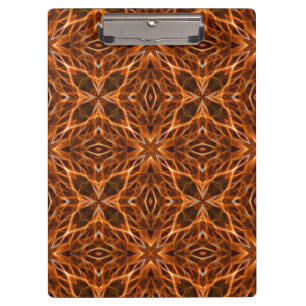 Carpeta De Pinza Patrón de Mandala de Kaleidoscope Marrón