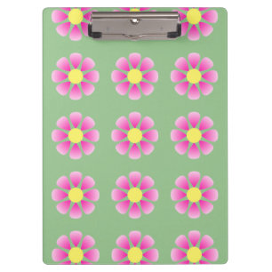 Carpeta De Pinza Patrón de margarita rosa