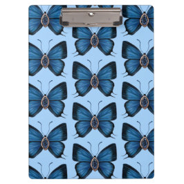 Carpeta De Pinza Patrón de mariposa de zafiro azul de nacimiento de