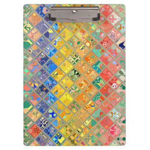 Carpeta De Pinza Patrón de mosaico abstracto #11