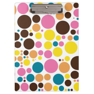 Carpeta De Pinza Patrón de mosaico de punto de polka retro #4