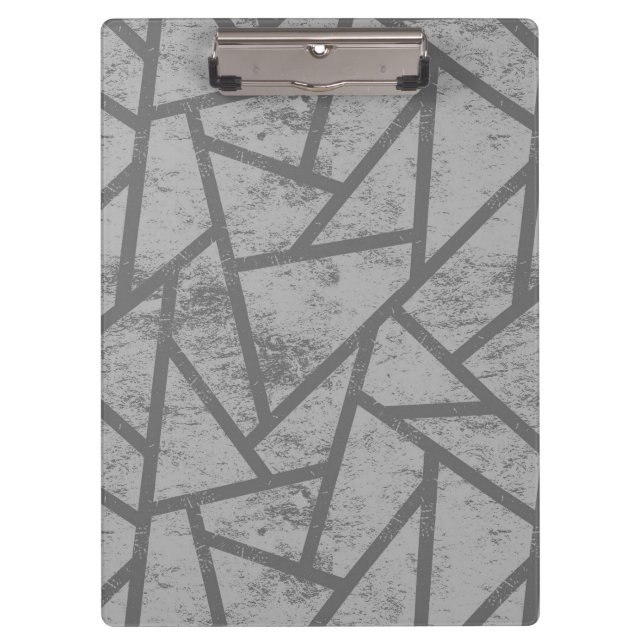 Carpeta De Pinza Patrón de mosaico gris (Anverso)