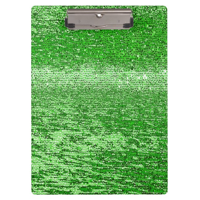 Carpeta De Pinza Patrón de mosaico verde (Anverso)