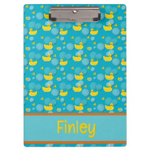 Carpeta De Pinza Patrón de patitos de goma y burbujas