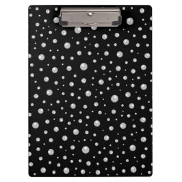Carpeta De Pinza Patrón de perla en fondo negro