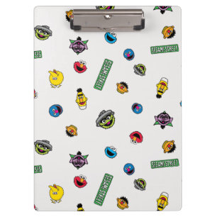 Carpeta De Pinza Patrón de Personajes de la Calle Sesamo