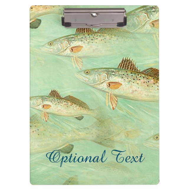 Carpeta De Pinza Patrón de pez trasero (Anverso)