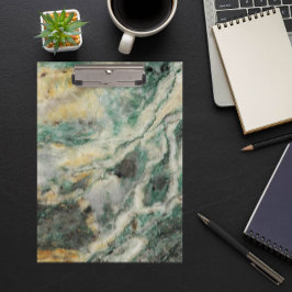 Carpeta De Pinza Patrón de Piedra Mineral Marítima Verde