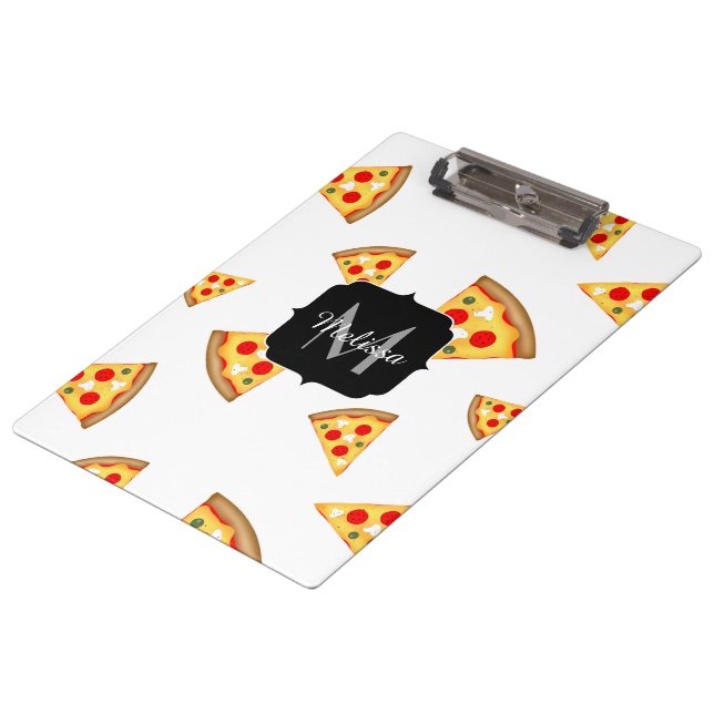 Carpeta De Pinza Patrón de pizzas Guay y divertidas Patrón Monogram (Angular)