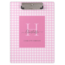 Patrón de plancha rosado de Gingham personalizado