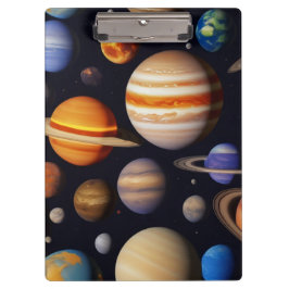 Carpeta De Pinza Patrón de planetas