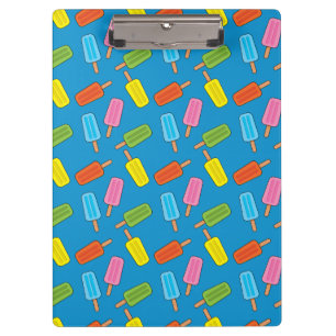 Carpeta De Pinza Patrón de Popsicles Coloridos