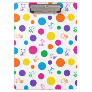 Carpeta De Pinza Patrón de punto de polka arcoiris de Woodstock