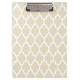 Carpeta De Pinza Patrón de quatrefoil marroquí blanco pekinés #4