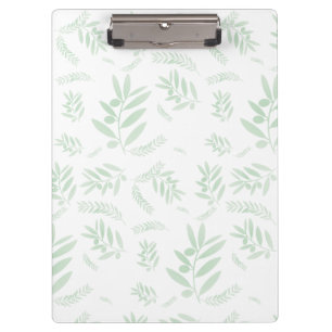 Carpeta De Pinza Patrón de rama de olivo natural