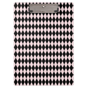 Carpeta De Pinza Patrón de raya negro y rosa claro minimalista abst