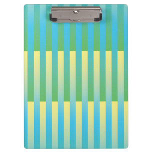 Carpeta De Pinza Patrón de rayas azul amarillo verde