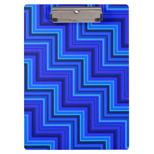 Carpeta De Pinza Patrón de rayas azules (Anverso)