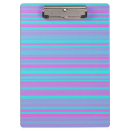 Carpeta De Pinza Patrón de rayas azules moradas rosadas