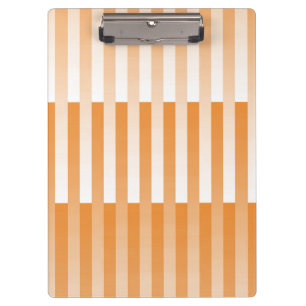 Carpeta De Pinza Patrón de rayas blancas y naranjas