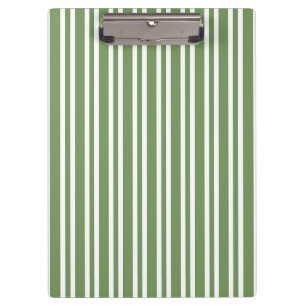 Carpeta De Pinza Patrón de rayas blancas y verdes