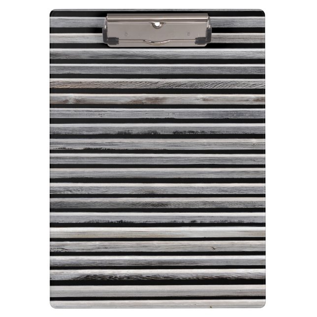 Carpeta De Pinza Patrón de rayas de madera simple (Anverso)