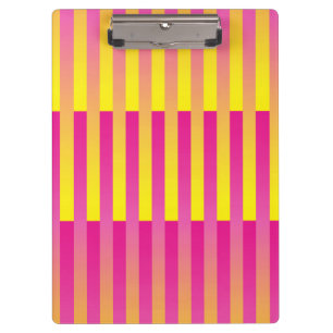 Carpeta De Pinza Patrón de rayas naranja amarillo rosa