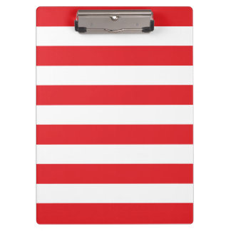 Carpeta De Pinza Patrón de rayas negrita en rojo y blanco moderno