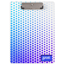 Carpeta De Pinza patrón de rayas punteadas azul y morado