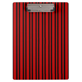 Carpeta De Pinza Patrón de rayas rojas y negras
