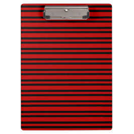 Carpeta De Pinza Patrón de rayas rojas y negras