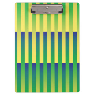 Carpeta De Pinza Patrón de rayas verde amarillo azul