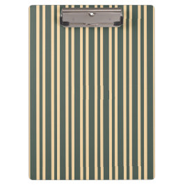 Carpeta De Pinza Patrón de rayas verdes y amarillas