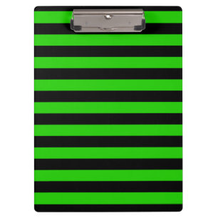 Carpeta De Pinza Patrón de rayas verdes y negras en negrita