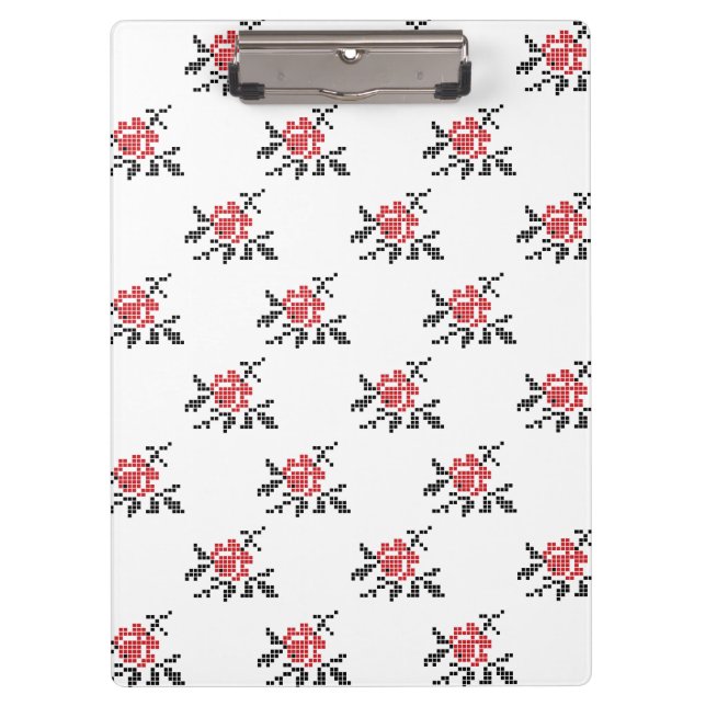 Carpeta De Pinza patrón de ROSA (Anverso)