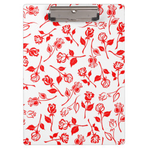 Carpeta De Pinza Patrón de rosa rojo