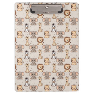 Carpeta De Pinza Patrón de safari para bebé neutral