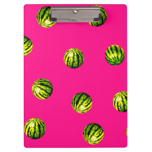Carpeta De Pinza patrón de sandía rosa