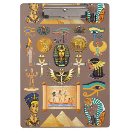 Carpeta De Pinza Patrón de símbolo jeroglífico antiguo egipcio