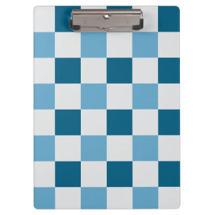 Carpeta De Pinza Patrón De Tablero Blanco Y Azul