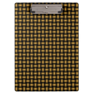 Carpeta De Pinza Patrón de Tejido Negro Naranja