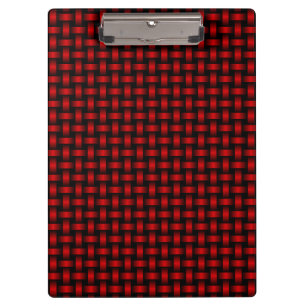Carpeta De Pinza Patrón de Tejido Rojo Negro