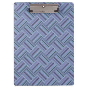 Carpeta De Pinza Patrón de trama de rayas diagonales azul-gris