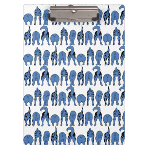 Carpeta De Pinza Patrón de Traseros de Perro Azul