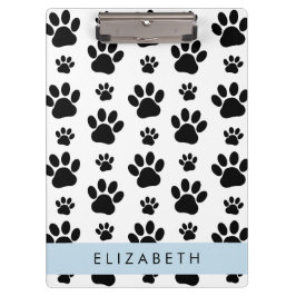 Carpeta De Pinza Patrón de traza, garras de perro, negro y blanco, 